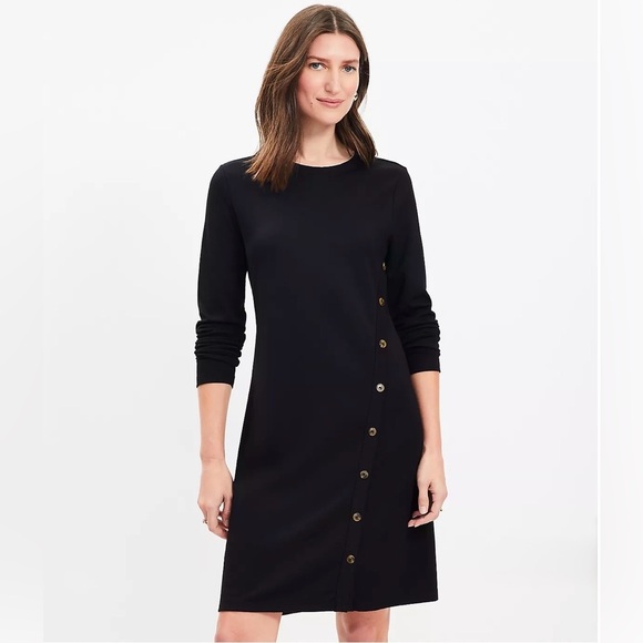 LOFT Dresses & Skirts - Loft- Side Button Long Sleeve Mini Dress- size small